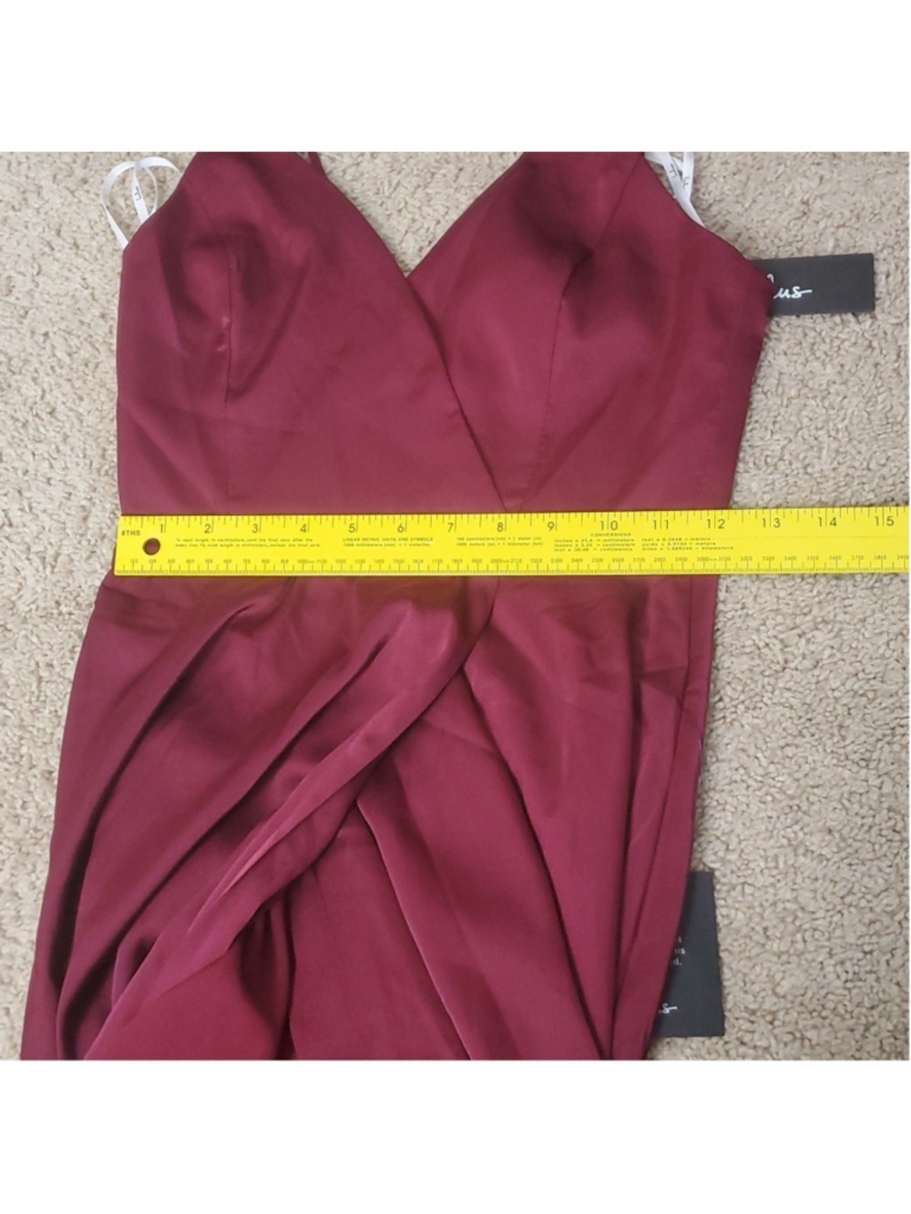 NEW Lulus Burgundy Holly Evening Gown Women's Size XS - Picture 10 of 11